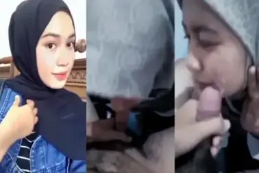 Hijaber Cantik Sepong Kontol Sampai Crot di Muka Basah
